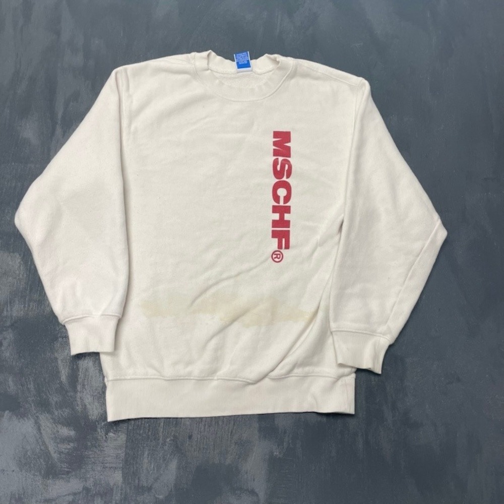 MSCHF Mischief Sweatshirt mens M White‎ Good Graphic Original